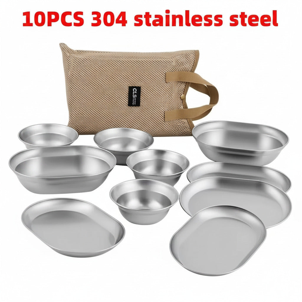 NOBANA CLS Portable Camping 10pcs Tableware Set