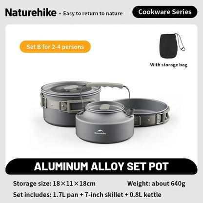 Naturehike Wild trekking Aluminium Alloy Cooking Set