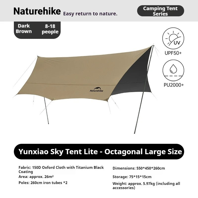 Naturehike Cloud Skies Quick Setup Canopy  Hexagonal & Octagonal LARGE