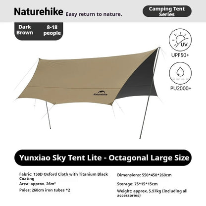 Naturehike Cloud Skies Quick Setup Canopy  Hexagonal & Octagonal LARGE