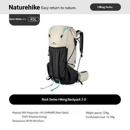 Naturehike Backpack Rock 2.0 Upgraded Ultralight Backpack