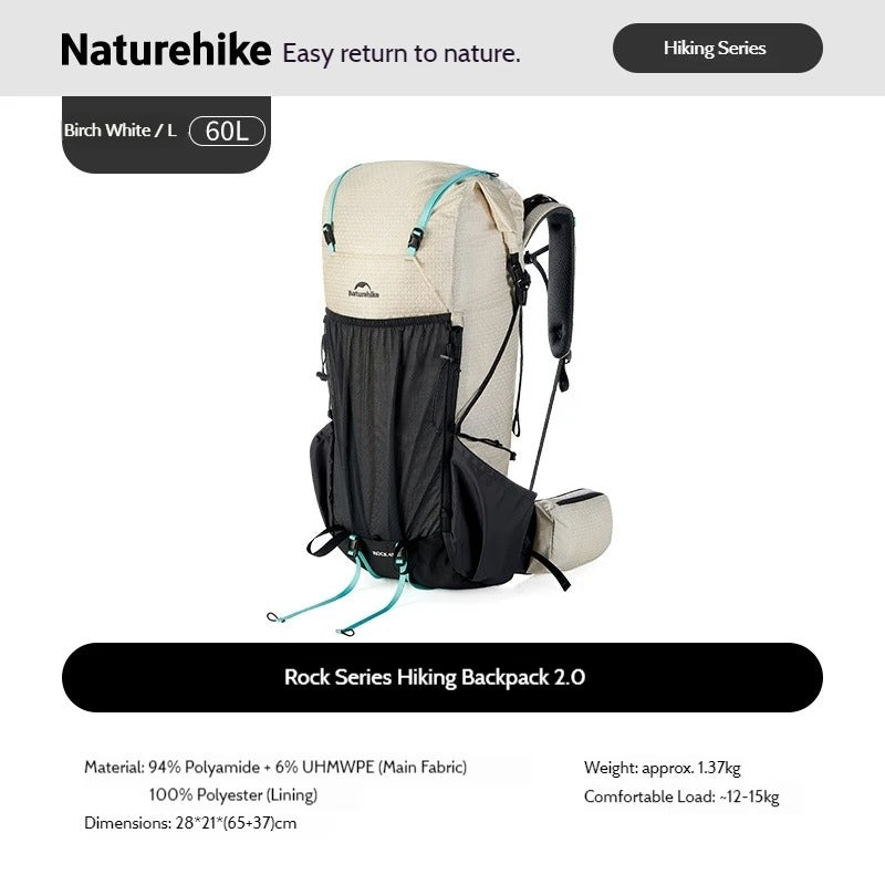 Naturehike Backpack Rock 2.0 Upgraded Ultralight Backpack