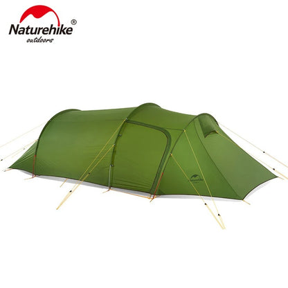 Naturehike 4-Season Opalus Tunnel 3 Person Tent with Footprint Green