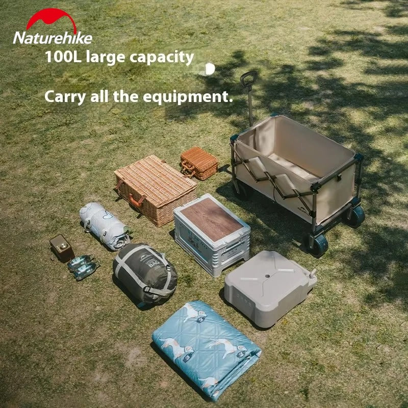 Naturehike Foldable Lightweight Camping Storage Wagon Cart
