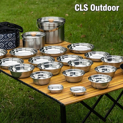NOBANA CLS 22PCS Triple Stencorpel Stainless Steel Dinware Cooking Camping Set