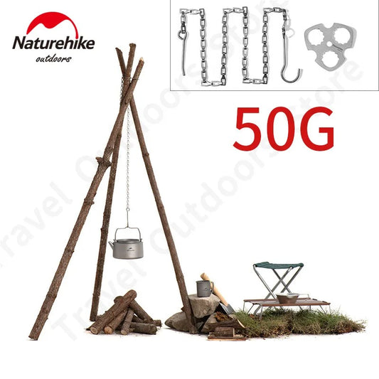 Naturehike Camping Ultralight Titanium Campfire  Bushcraft Tripod Hanger