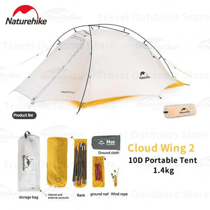 Naturehike 10D Silicone Cloud Up Wings2 Portable Ultralight Tent