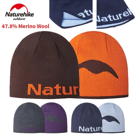 Naturehike Double-Sided Thick Merino Wool Soft Breathable Winter Warm  Knitted Hat