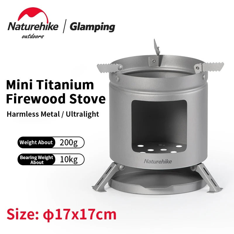 Naturehike Ultralight Titanium Mini Portable Firewood Camping Stove
