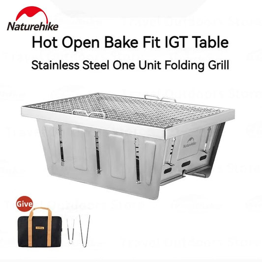 Naturehike Outdoor Stainless Steel Folding IGT Table BBQ Grill
