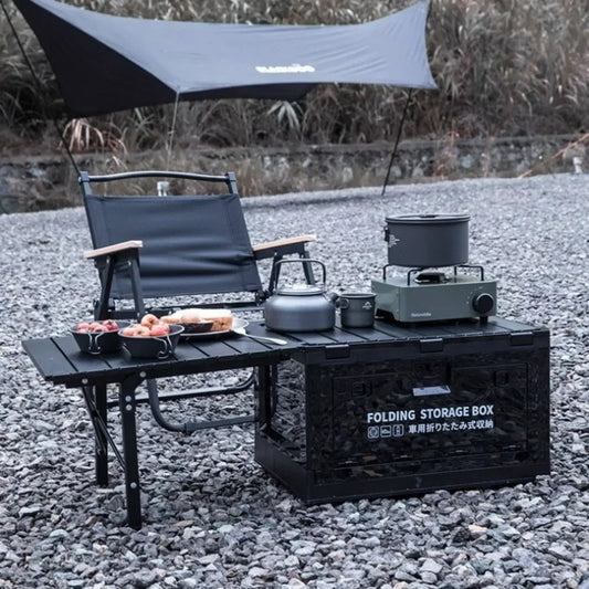 50L Camping Folding Storage Box With Aluminium Alloy Picnic Table