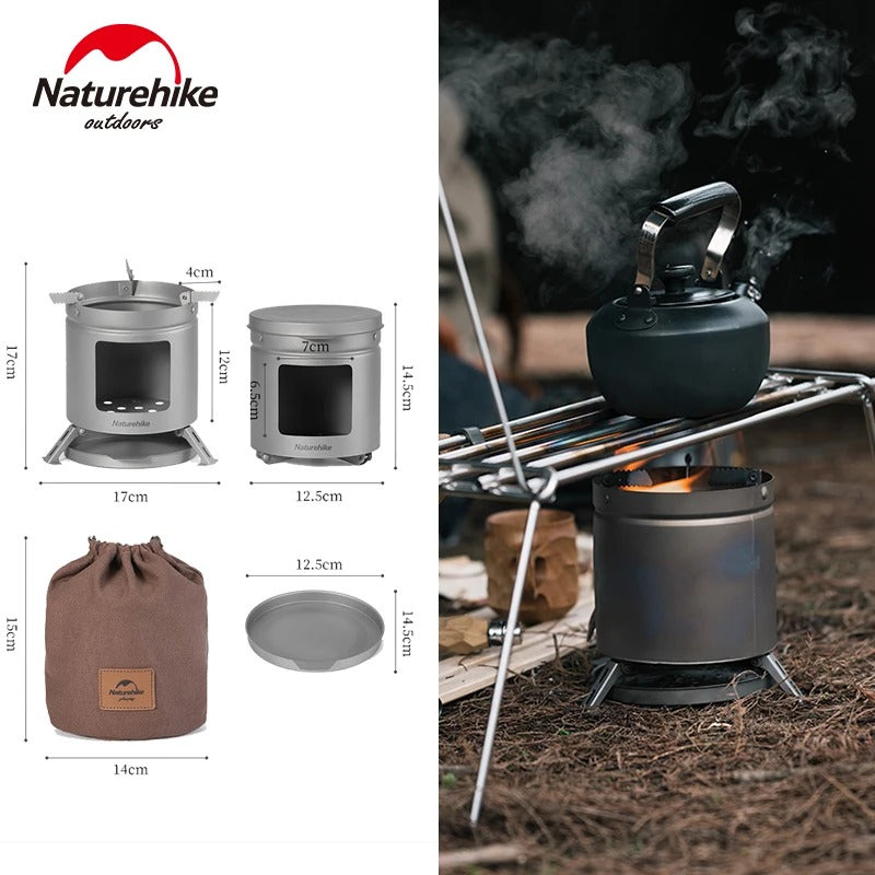 Naturehike Ultralight Titanium Mini Portable Firewood Camping Stove