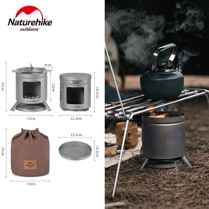 Naturehike Ultralight Titanium Mini Portable Firewood Camping Stove