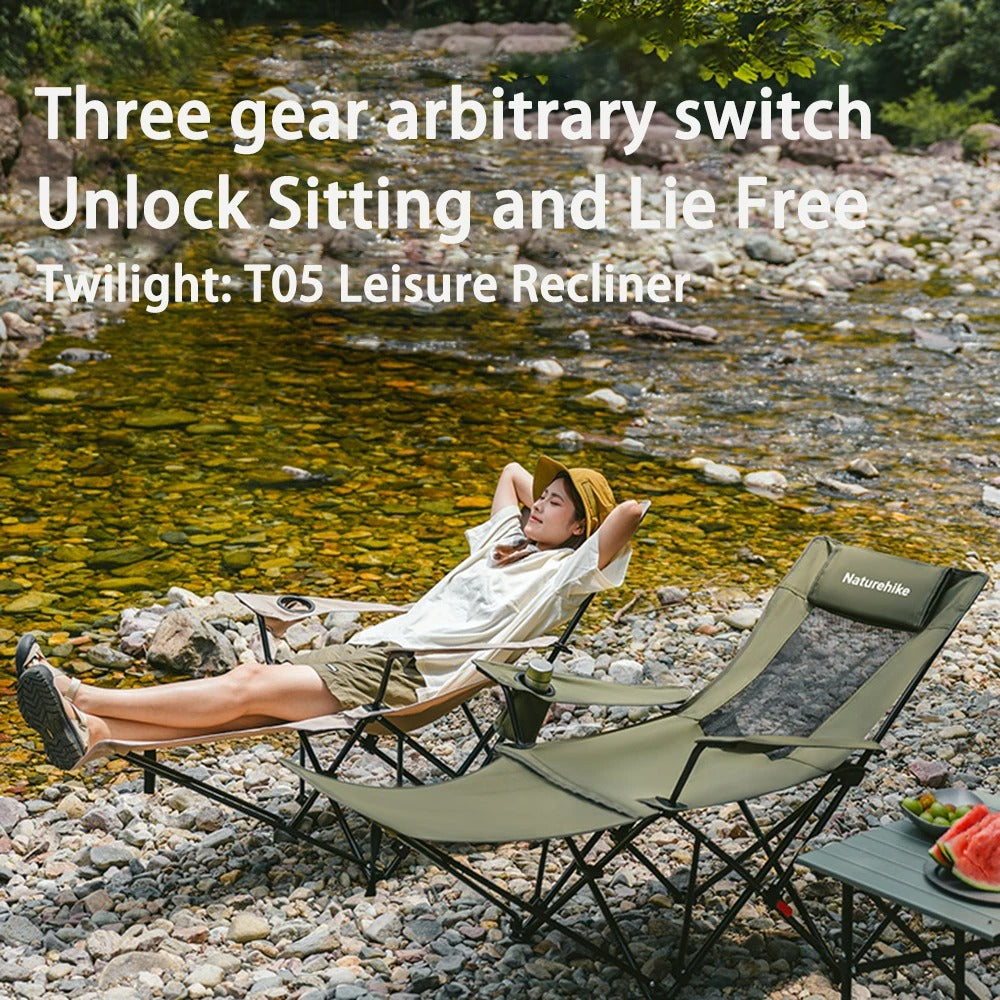 Naturehike T05 Recliner Chair with Footrest Camping Chair