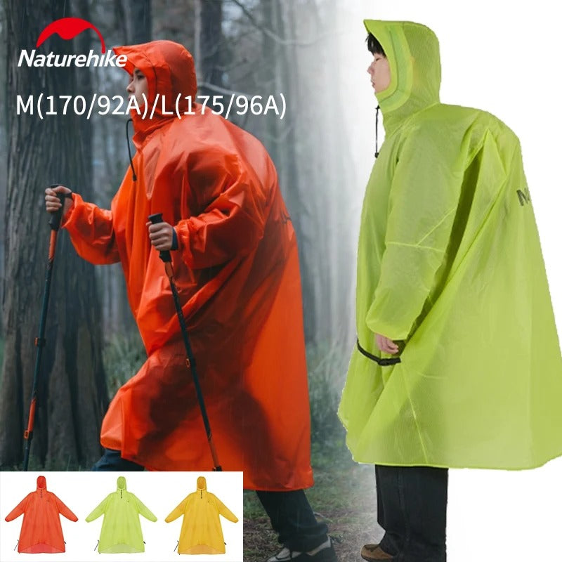 Naturehike Ultralight Heavy Rain & Windproof Outdoor Poncho