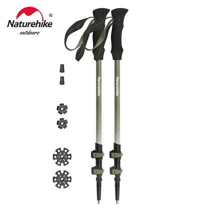 Naturehike 2Pcs Ultra-Light Hoar Trek Carbon Fiber Trekking Poles