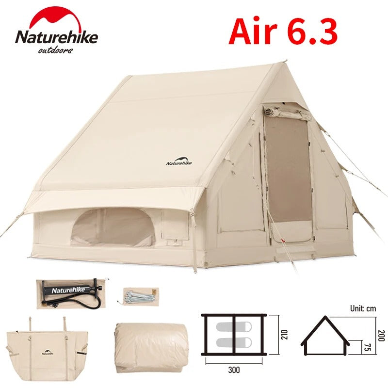 Naturehike Air 6.3 Inflatable Cotton Glamping Tent for Family Outdoor Camping