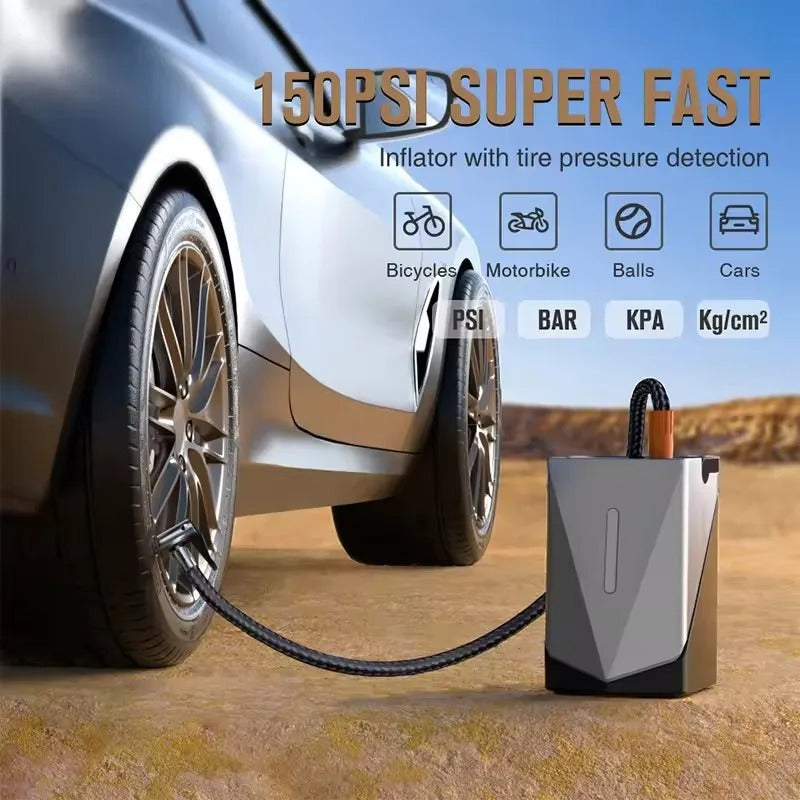 Potable 6 In 1 Jump Starter+Air Compressor & Powerbank GF01