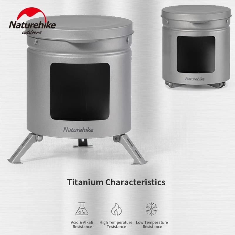Naturehike Ultralight Titanium Mini Portable Firewood Camping Stove