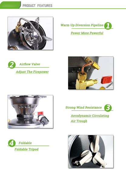 New High Altitude Camping Outdoor Multi Fuel Stove BRS-12A