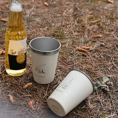 ShineTrip Outdoor 4pcs Stainless Steel Cup Set