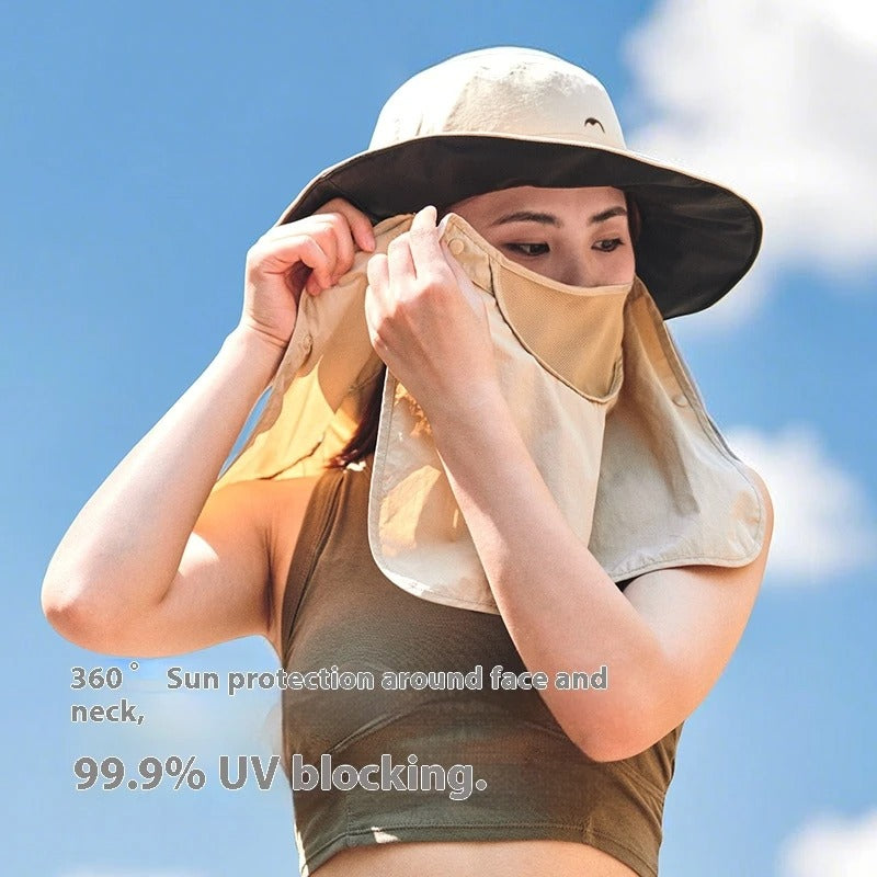 Naturehike Black Coated UPF2000+ Wide Brim Hat Sun Fisherman Hat UV Protected