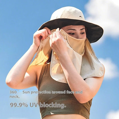 Naturehike Black Coated UPF2000+ Wide Brim Hat Sun Fisherman Hat UV Protected