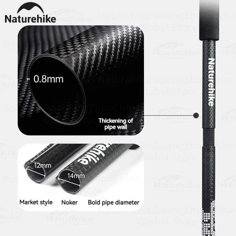 Naturehike Shadow Wind Ext 3K Carbon Fiber Lightweight Trekking Pole