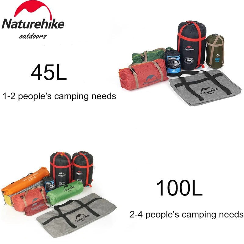 Naturehike 100L Outdoor Folding Large Capacity Camping Equipment Storage Duffle Bag