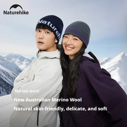 Naturehike Double-Sided Thick Merino Wool Soft Breathable Winter Warm  Knitted Hat