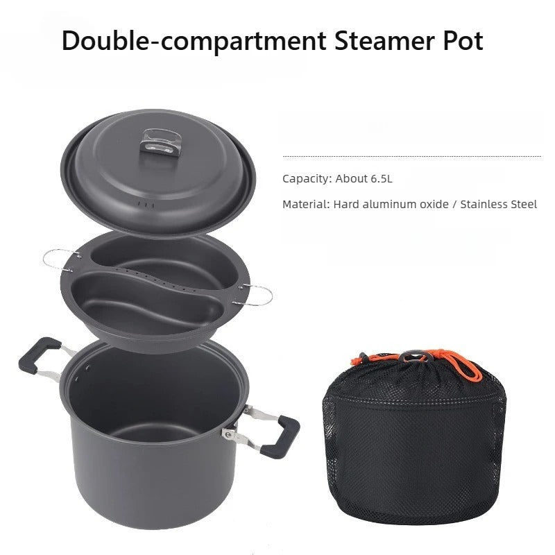 NOBANA CLS Double Grid 6L Aluminum Oxide Cooking Set