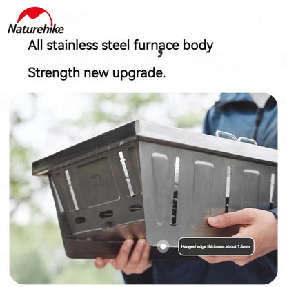 Naturehike Outdoor Stainless Steel Folding IGT Table BBQ Grill