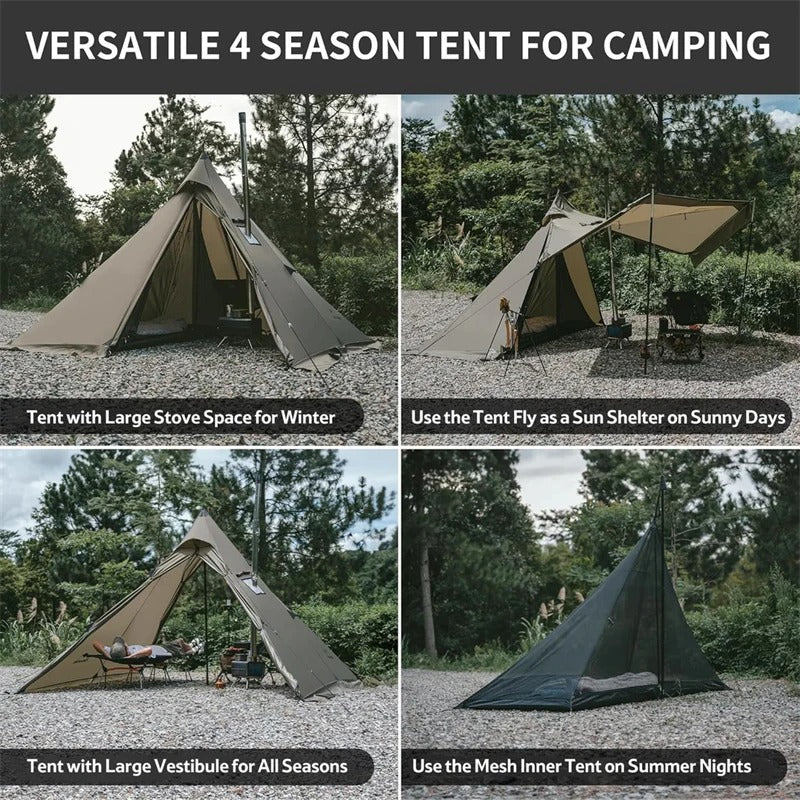 Naturehike Ranch Fire Pyramid Double-layer 2 Persons Waterproof Tent