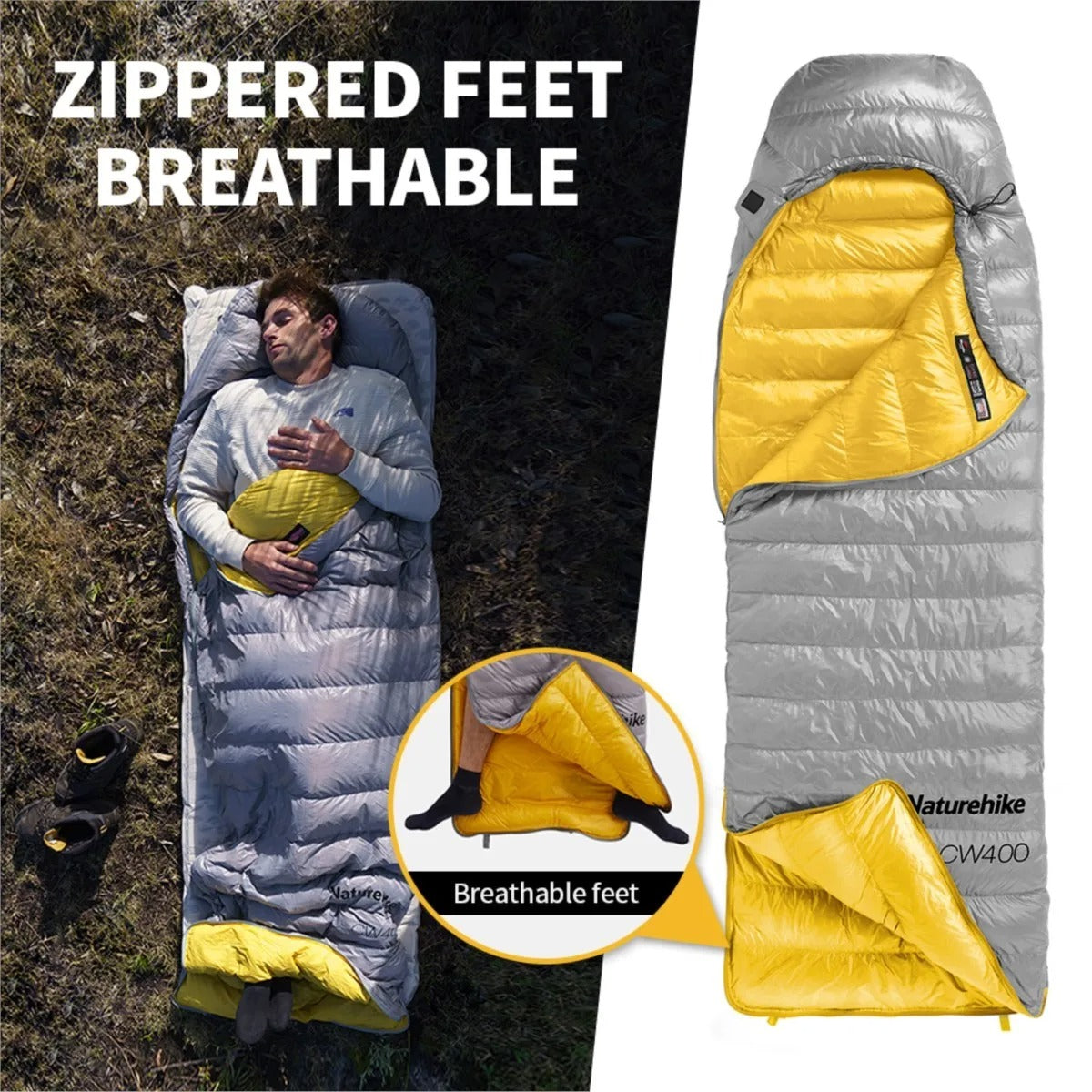 Naturehike CW1000 Ultralight Duck Down Sleeping Bag For Extreme Cold