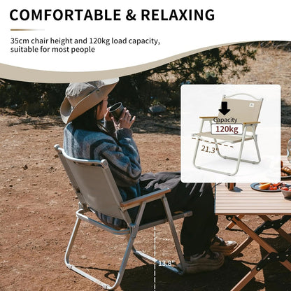 Naturehike Ultralight Foldable Kermit Chair With Wood Armrest