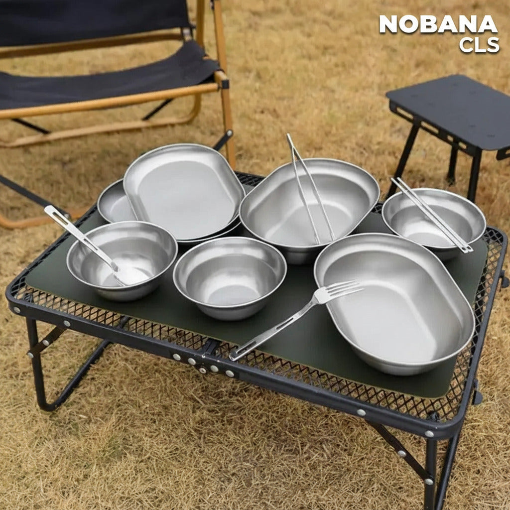 NOBANA CLS Portable Camping 10pcs Tableware Set
