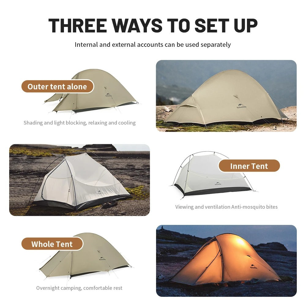 Naturehike Cloud up Pro 2 Person Ultralight Camping Tent