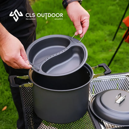 NOBANA CLS Double Grid 6L Aluminum Oxide Cooking Set
