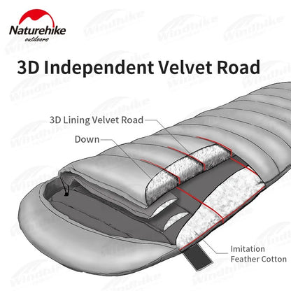 Naturehike UltraLight Duck Down Warm Envelope Hooded Cotton Sleeping Bag RM40