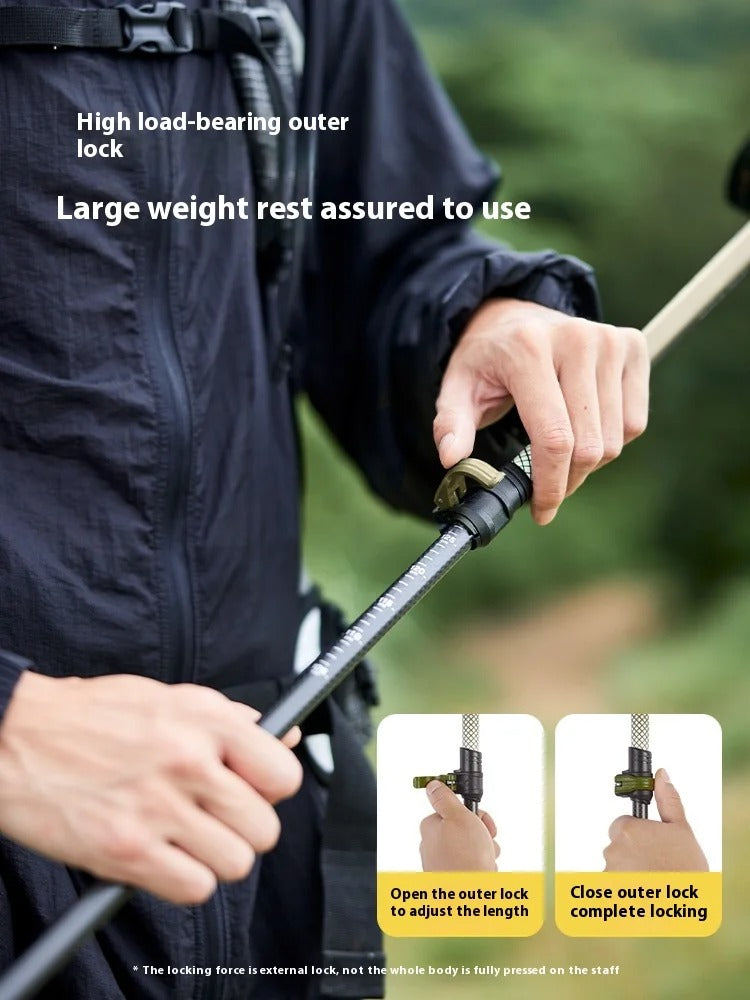 Naturehike 2Pcs Ultra-Light Hoar Trek Carbon Fiber Trekking Poles