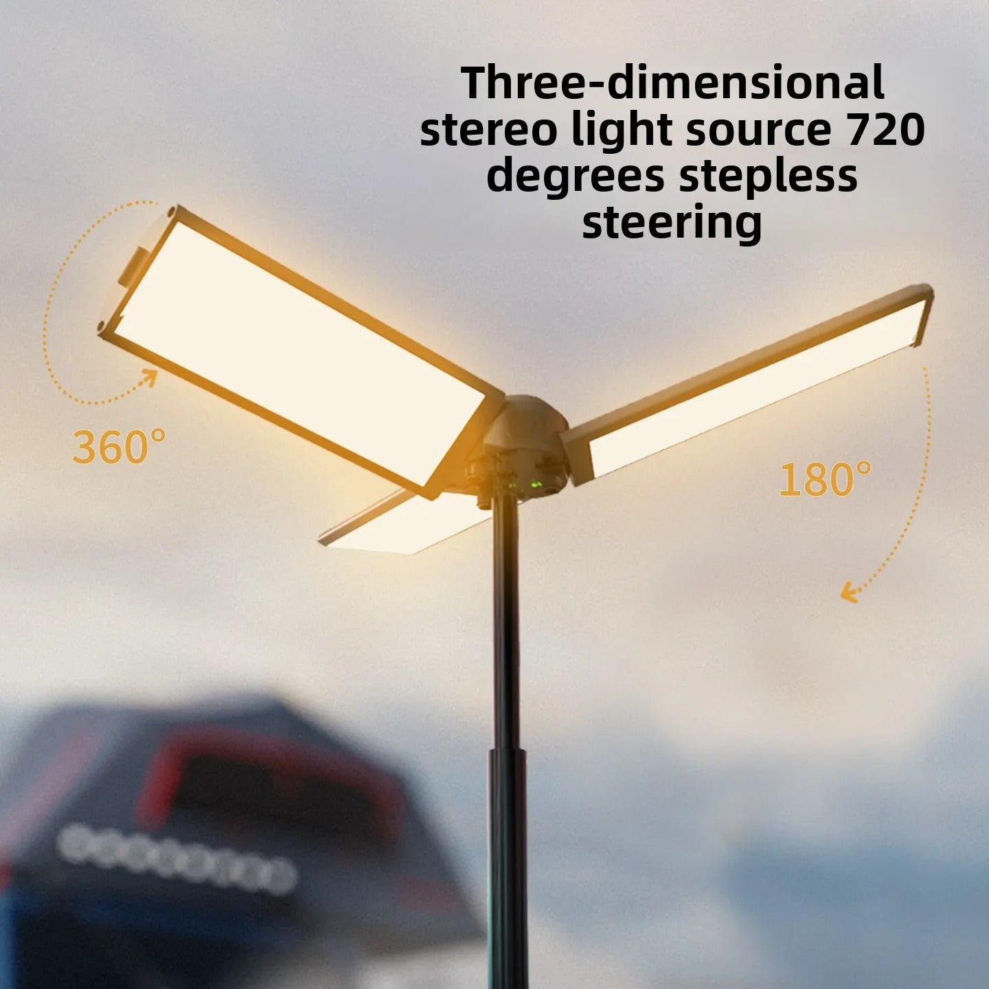 CLS Multifunctional Retractable Camping Outdoor LED Flame Light