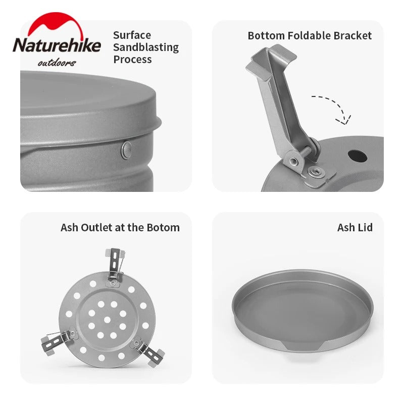 Naturehike Ultralight Titanium Mini Portable Firewood Camping Stove
