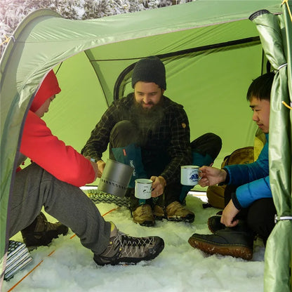 Naturehike 4-Season Opalus Tunnel 3 Person Tent with Footprint Green