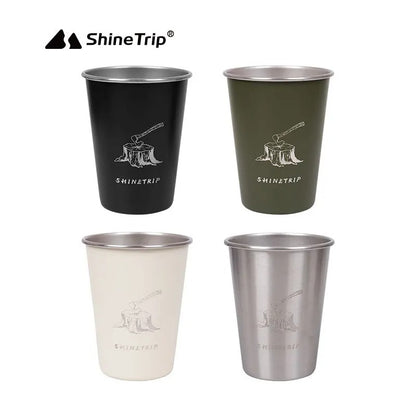 ShineTrip Outdoor 4pcs Stainless Steel Cup Set