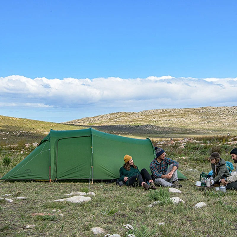 Naturehike 4-Season Opalus Tunnel 3 Person Tent with Footprint Green