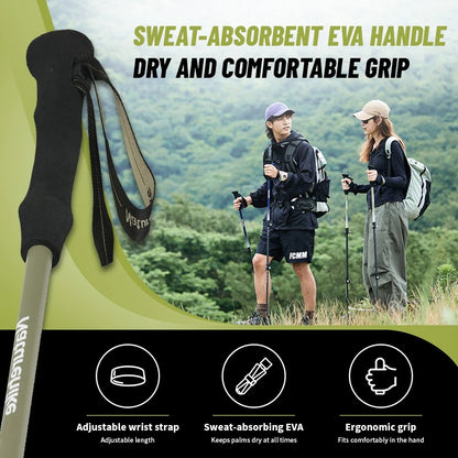 Naturehike 2Pcs Ultra-Light Hoar Trek Carbon Fiber Trekking Poles
