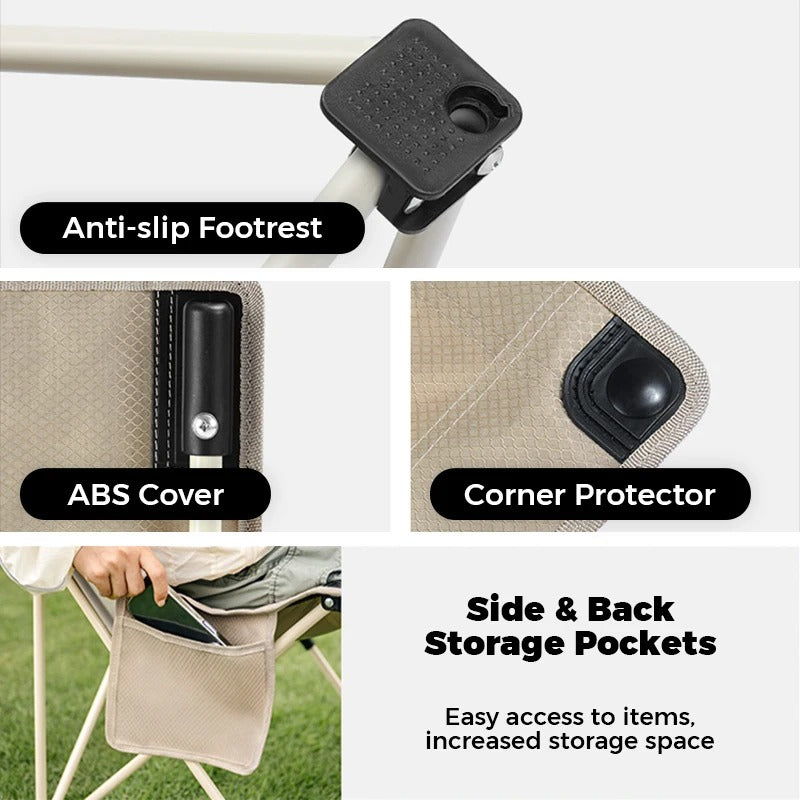 Naturehike T01 Ultralight Foldable Steel Frame Portable Camping Stool