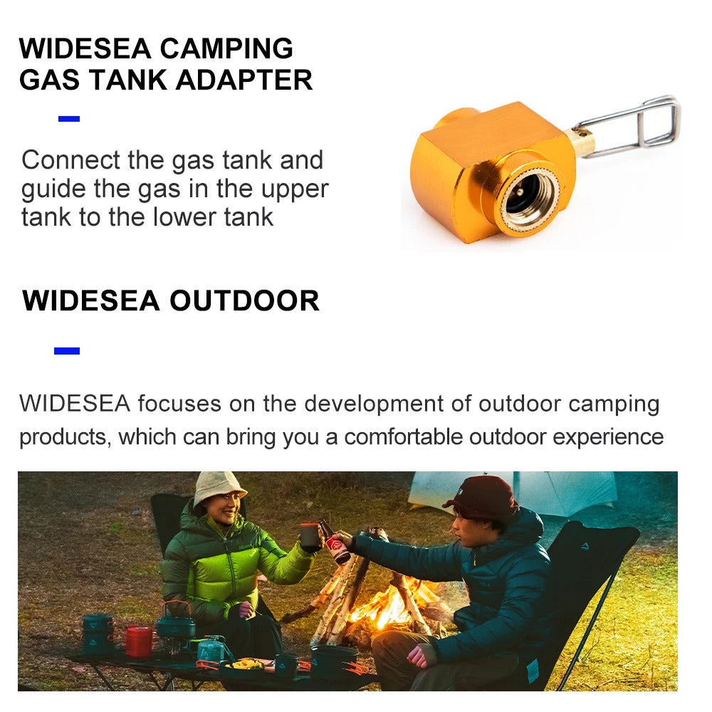 Widesea Camping Stove Propane Refill + Adapter