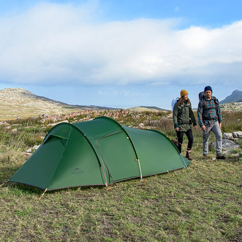 Naturehike 4-Season Opalus Tunnel 3 Person Tent with Footprint Green