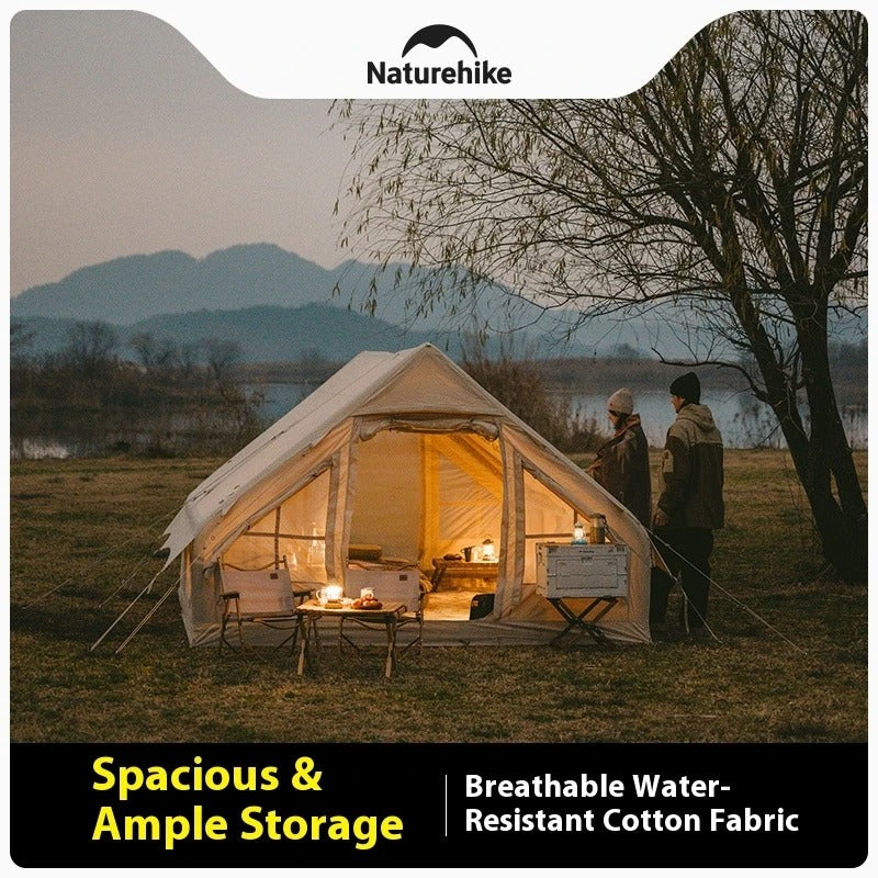 Naturehike Air 6.3 Inflatable Cotton Glamping Tent for Family Outdoor Camping